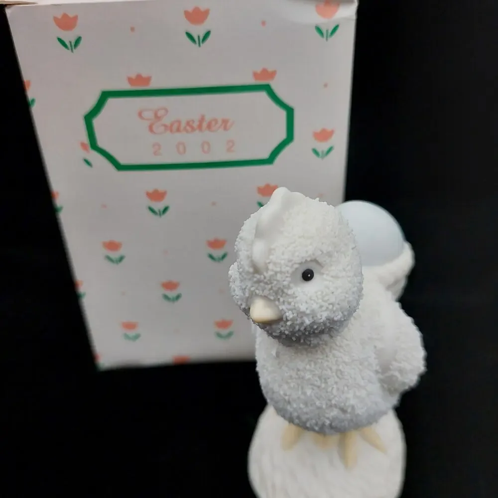 Dept 56 Snowbunnies Small Chick Figurine 24276 Easter Bobblehead Porcelain 2002